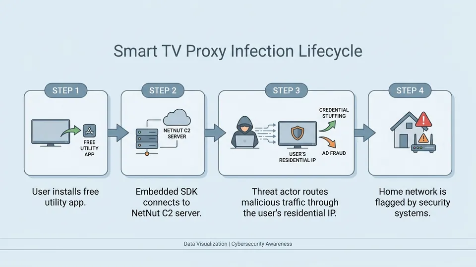 Infographic: Is Your Smart TV a Proxy Node? How to Block the Popa Botnet