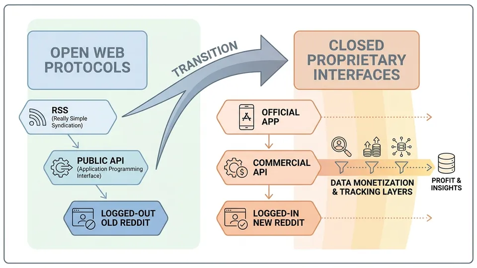 Infographic: The Enclosure of Reddit: How Corporate Greed is Killing the Open Web