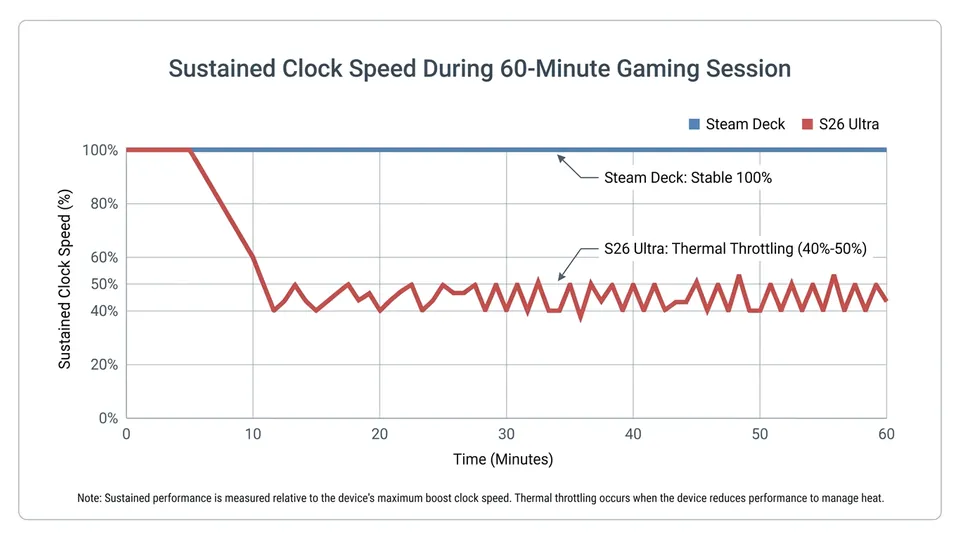 Infographic: S26 Ultra Windows Emulation is a Thermal Nightmare