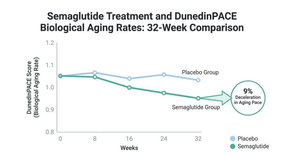 Infographic: Semaglutide Decelerates Epigenetic Aging by Nine Percent