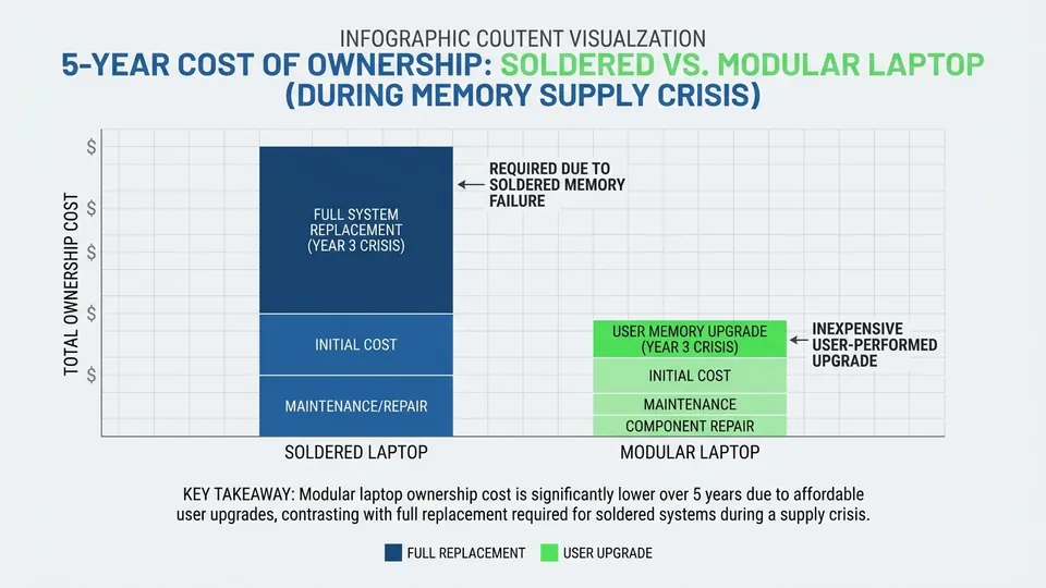 Infographic: The Soldered RAM Scam: How Tech Giants Cash In on RAMageddon