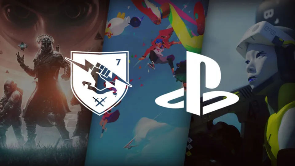 PlayStation and Bungie branding alongside modern digital game graphics.
