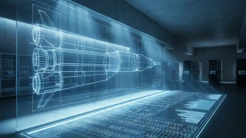 A stark, clinical architectural blueprint of a rocket ship merging into a spreadsheet, cold blue and white aesthetic, high contrast, forensic accounting style.