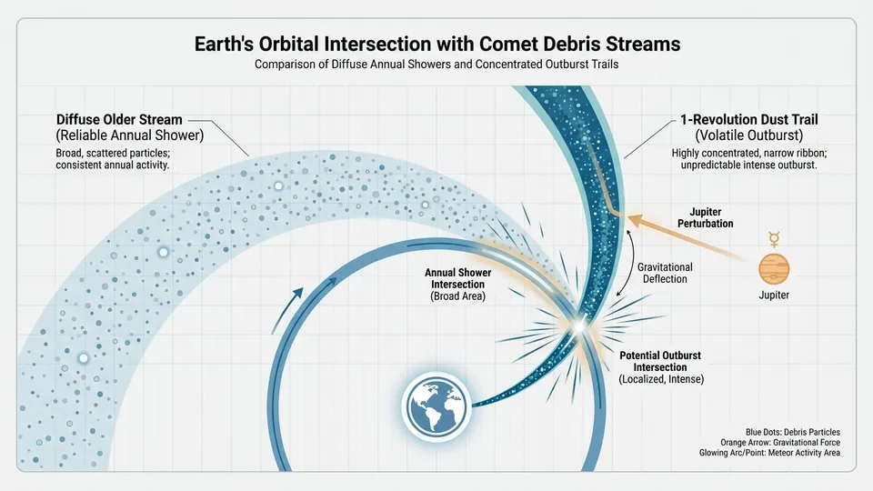 Infographic: The Physics of Meteor Outbursts: Tracking This Week's Peak